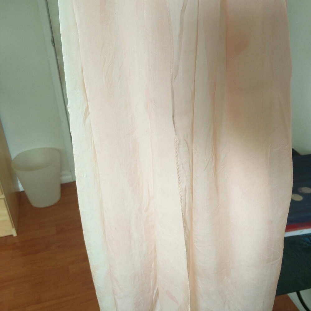 💯% silk scarf...soft Tye dye Pink and Peach